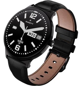 Smartwatch męski Garett Quantum Glow czarny stalowy AMOLED 1,43″ + pasek skórzany (4).jpg